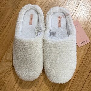 NWT Eberjey Ivory The Sherpa Slipper Sz L